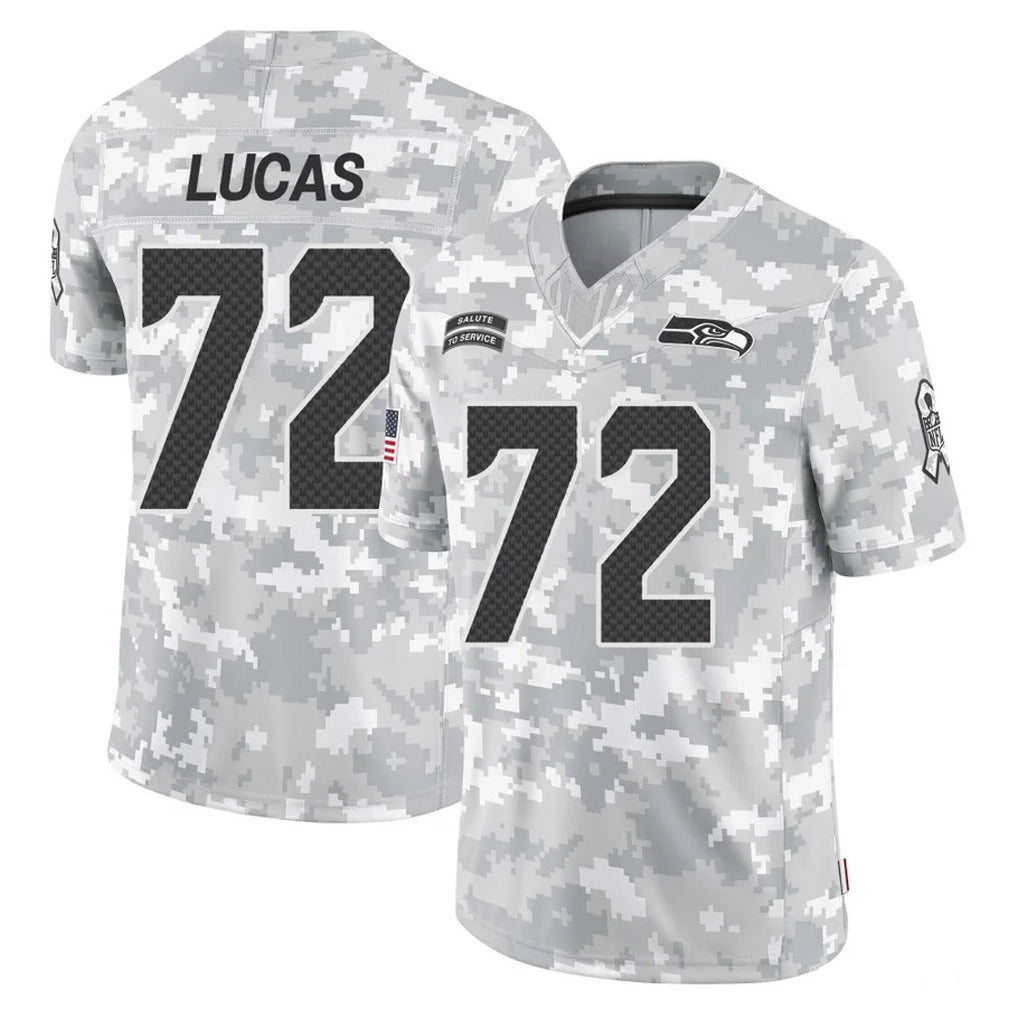 Parkc S.Seahawks #72 Abraham Lucas Player Arctic Camo Limited Salute To Service Home Game Stitched Jerseys
