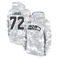 Parkc S.Seahawks #72 Abraham Lucas Player Arctic Camo Limited Salute to Service Pullover Hoodies Game Stitched Jerseys
