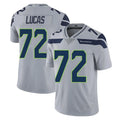 Parkc S.Seahawks #72 Abraham Lucas Player Gray Limited Vapor Untouchable Home Game Stitched Jerseys