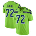Parkc S.Seahawks #72 Abraham Lucas Player Green Limited Color Rush Home Game Stitched Jerseys