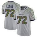 Parkc S.Seahawks #72 Abraham Lucas Player Grey Limited 2025 Rivalries Collection Home Game Stitched Jerseys
