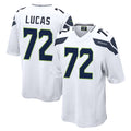 Parkc S.Seahawks #72 Abraham Lucas Player White Home Game Stitched Jerseys