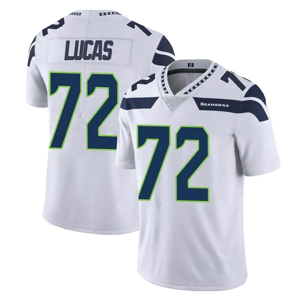 Parkc S.Seahawks #72 Abraham Lucas Player White Limited Vapor Untouchable Home Game Stitched Jerseys