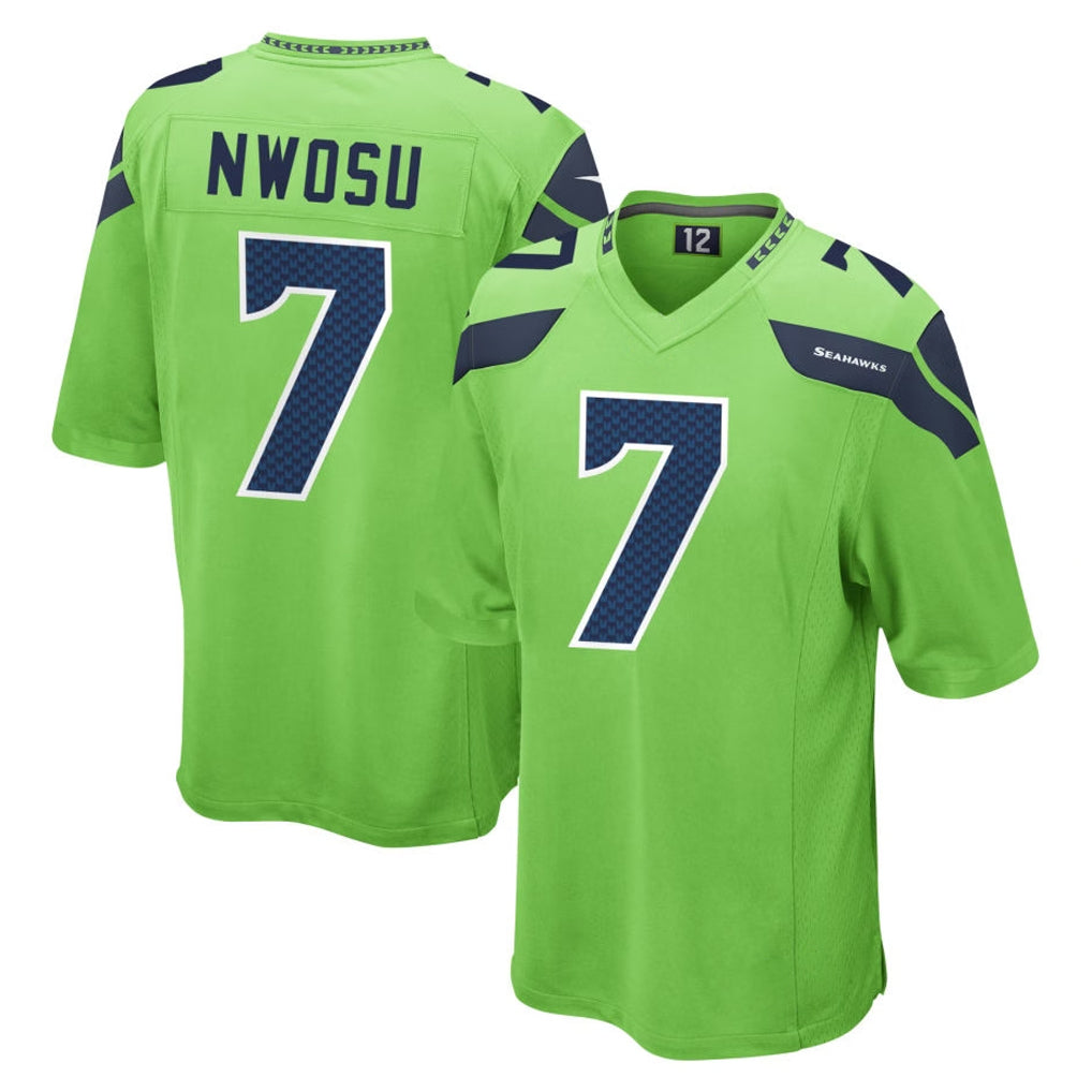 Parkc S.Seahawks #7 Uchenna Nwosu Player Green Home Game Stitched Jerseys