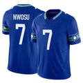 Parkc S.Seahawks #7 Uchenna Nwosu Player Royal Limited Throwback Vapor F.U.S.E. Home Game Stitched Jerseys