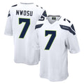 Parkc S.Seahawks #7 Uchenna Nwosu Player White Home Game Stitched Jerseys