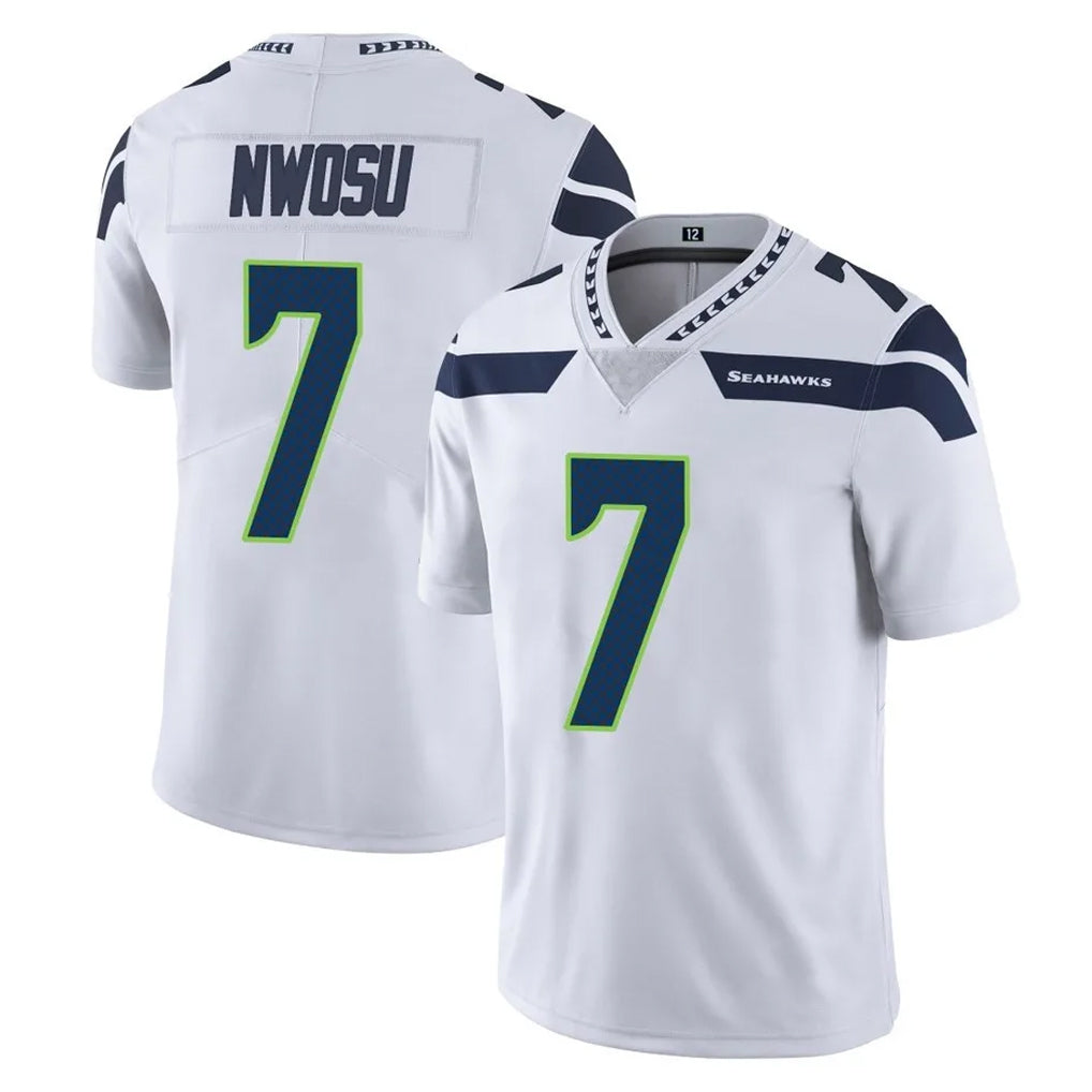 Parkc S.Seahawks #7 Uchenna Nwosu Player White Limited Vapor Untouchable Home Game Stitched Jerseys