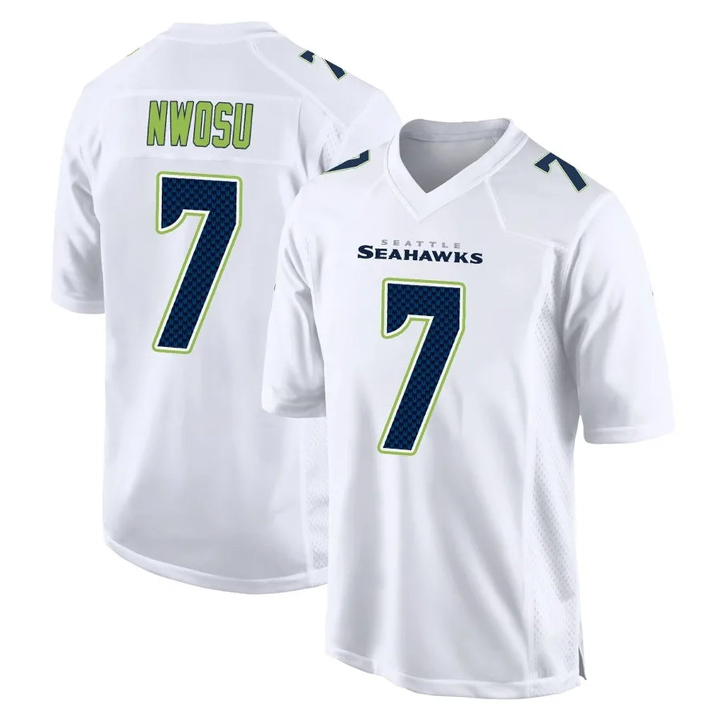 Parkc S.Seahawks #7 Uchenna Nwosu Player White Tundra Fashion Home Game Stitched Jerseys