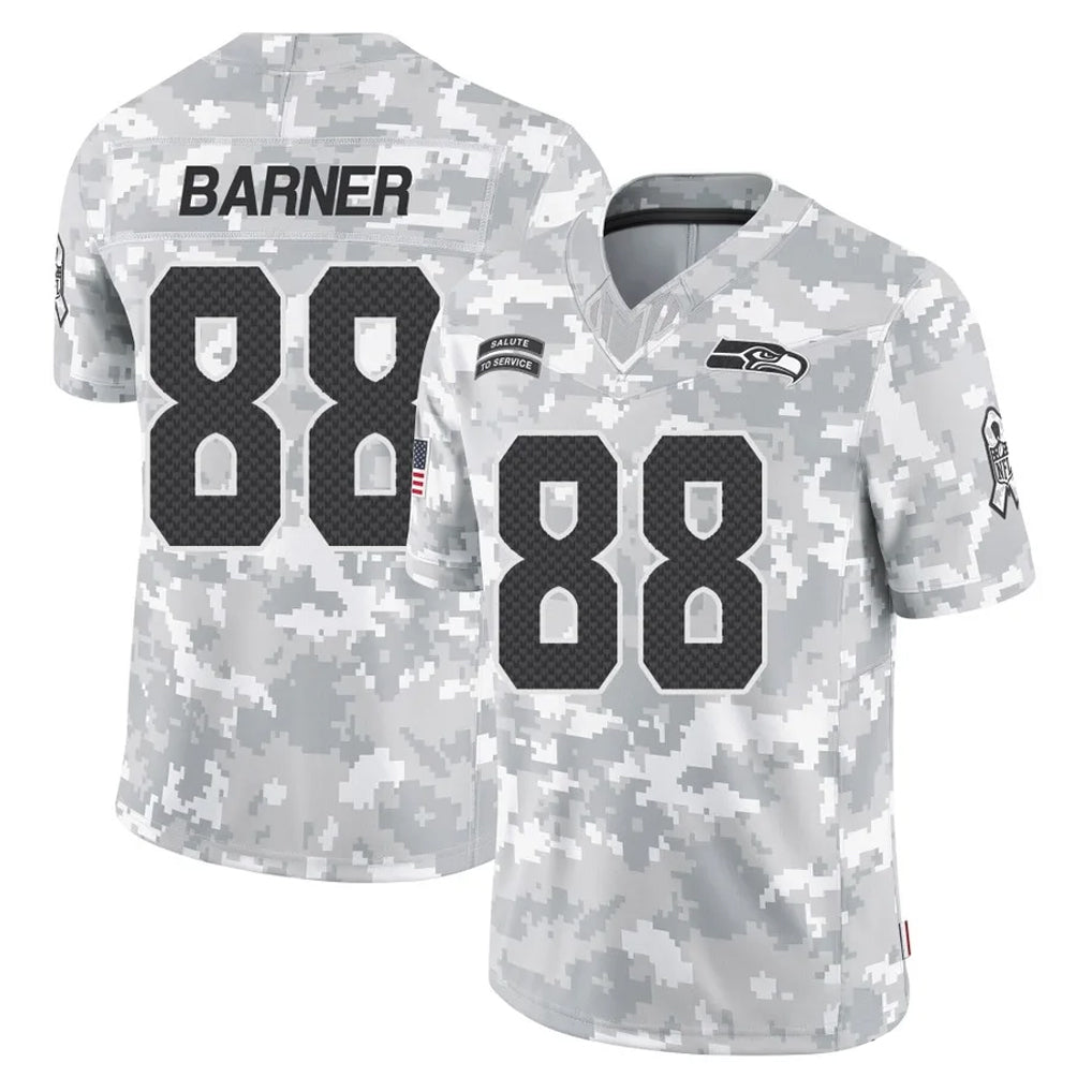 Parkc S.Seahawks #88 AJ Barner Player Arctic Camo Limited Salute To Service Home Game Stitched Jerseys