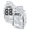 Parkc S.Seahawks #88 AJ Barner Player Arctic Camo Limited Salute to Service Pullover Hoodies Game Stitched Jerseys