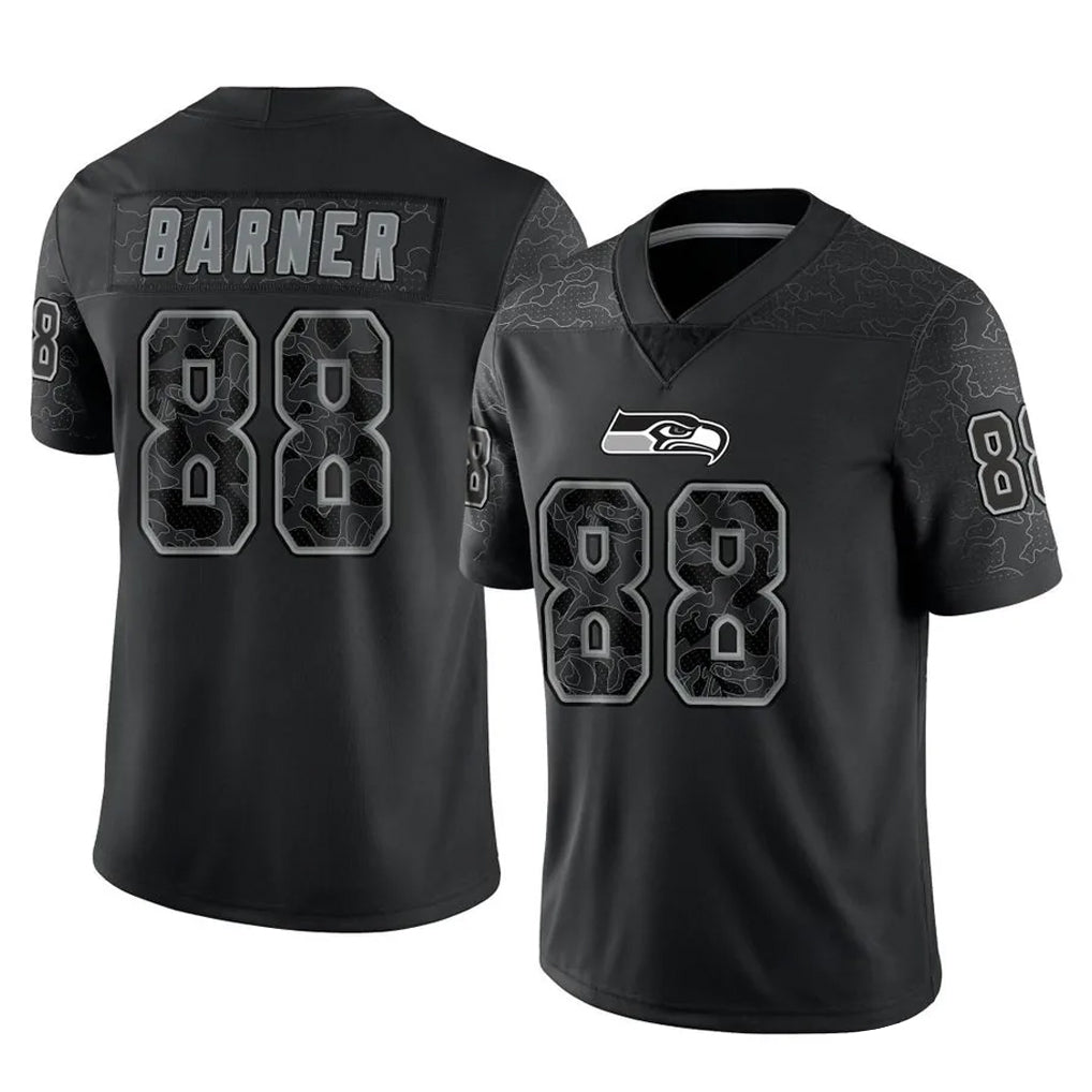 Parkc S.Seahawks #88 AJ Barner Player Black Limited Reflective Home Game Stitched Jerseys
