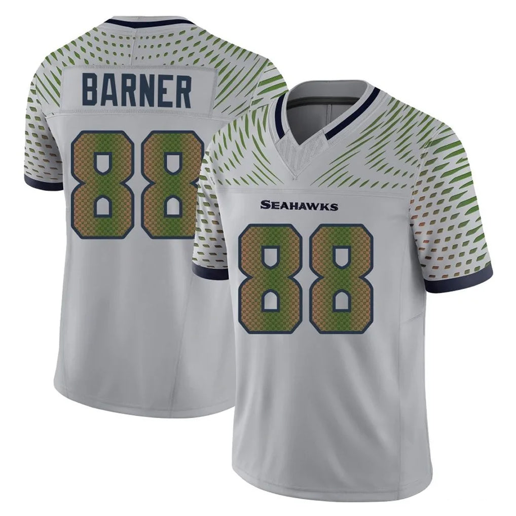 Parkc S.Seahawks #88 AJ Barner Player Grey Limited 2025 Rivalries Collection Home Game Stitched Jerseys