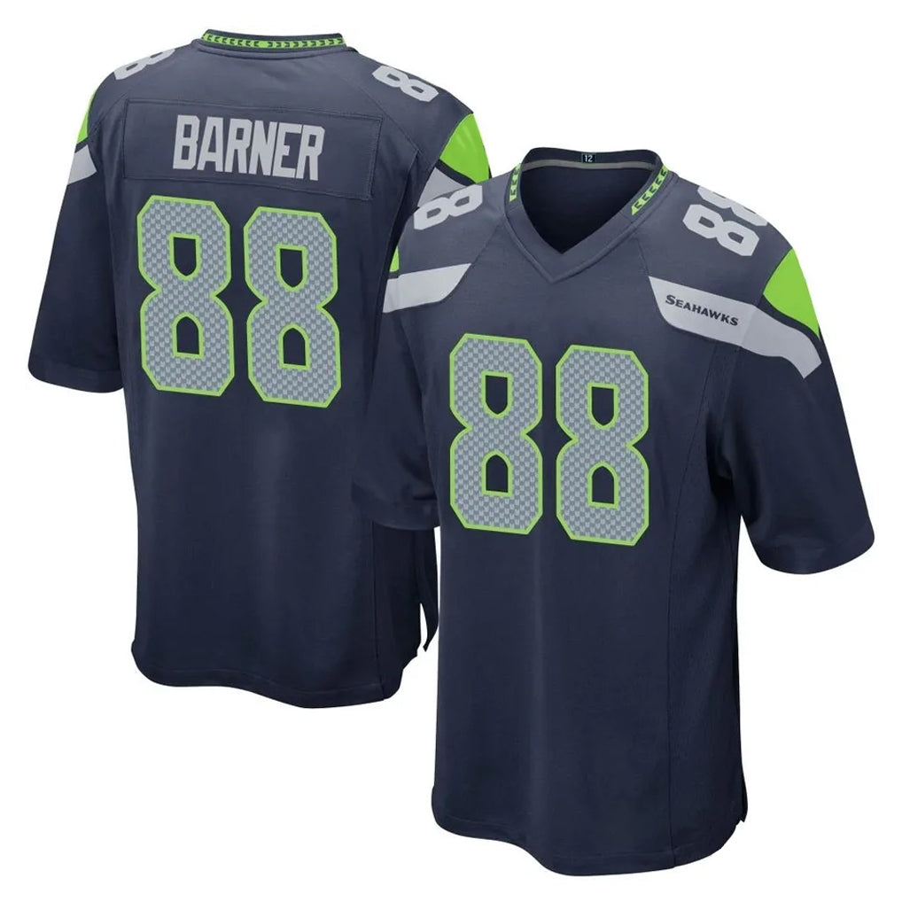 Parkc S.Seahawks #88 AJ Barner Player Navy Home Game Stitched Jerseys