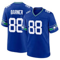 Parkc S.Seahawks #88 AJ Barner Player Royal Throwback Home Game Stitched Jerseys