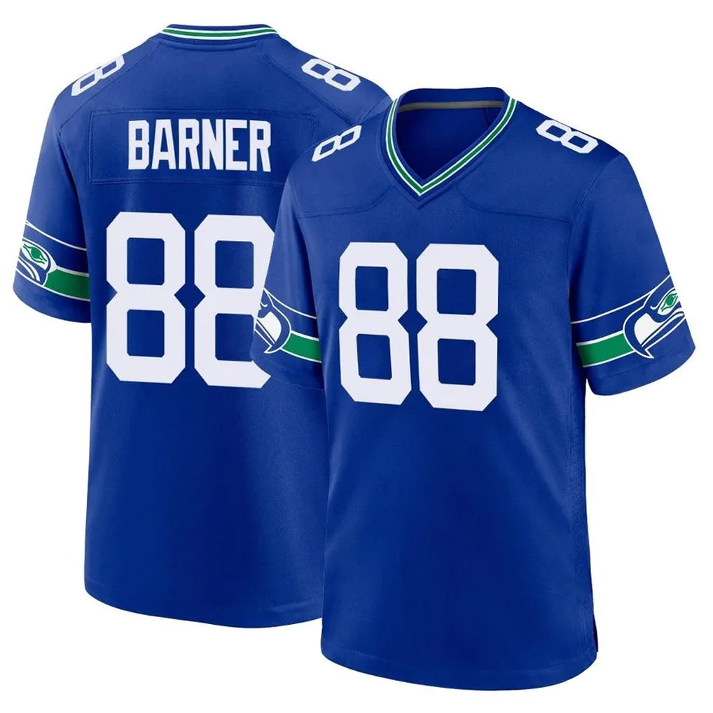 Parkc S.Seahawks #88 AJ Barner Player Royal Throwback Home Game Stitched Jerseys