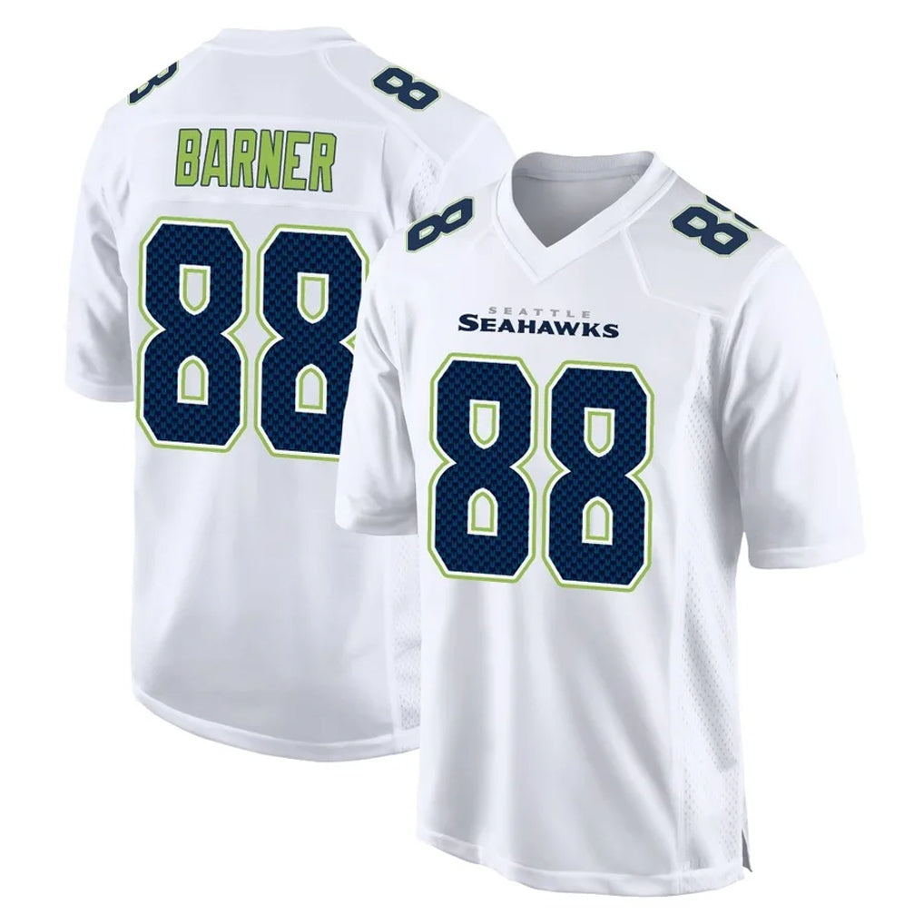 Parkc S.Seahawks #88 AJ Barner Player White Tundra Fashion Home Game Stitched Jerseys