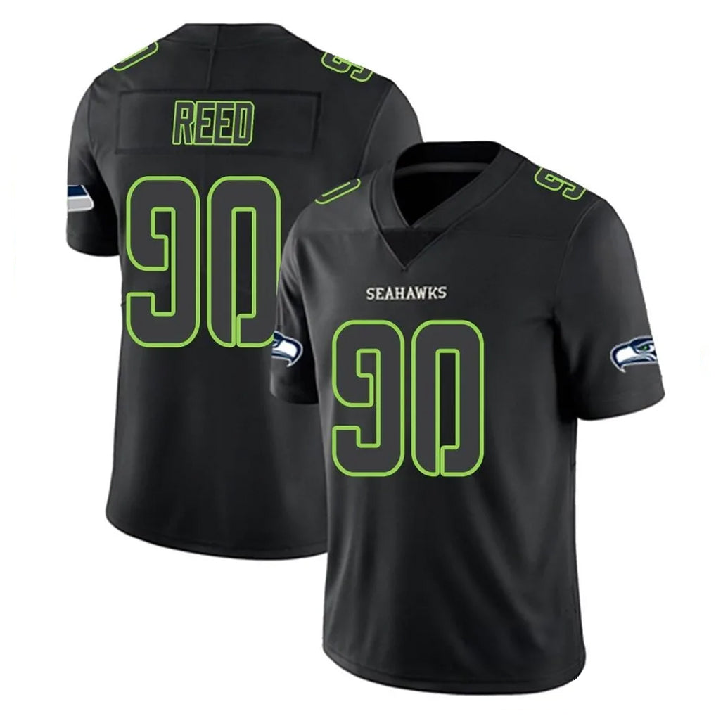 Parkc S.Seahawks #90 Jarran Reed Player Black Impact Limited Home Game Stitched Jerseys