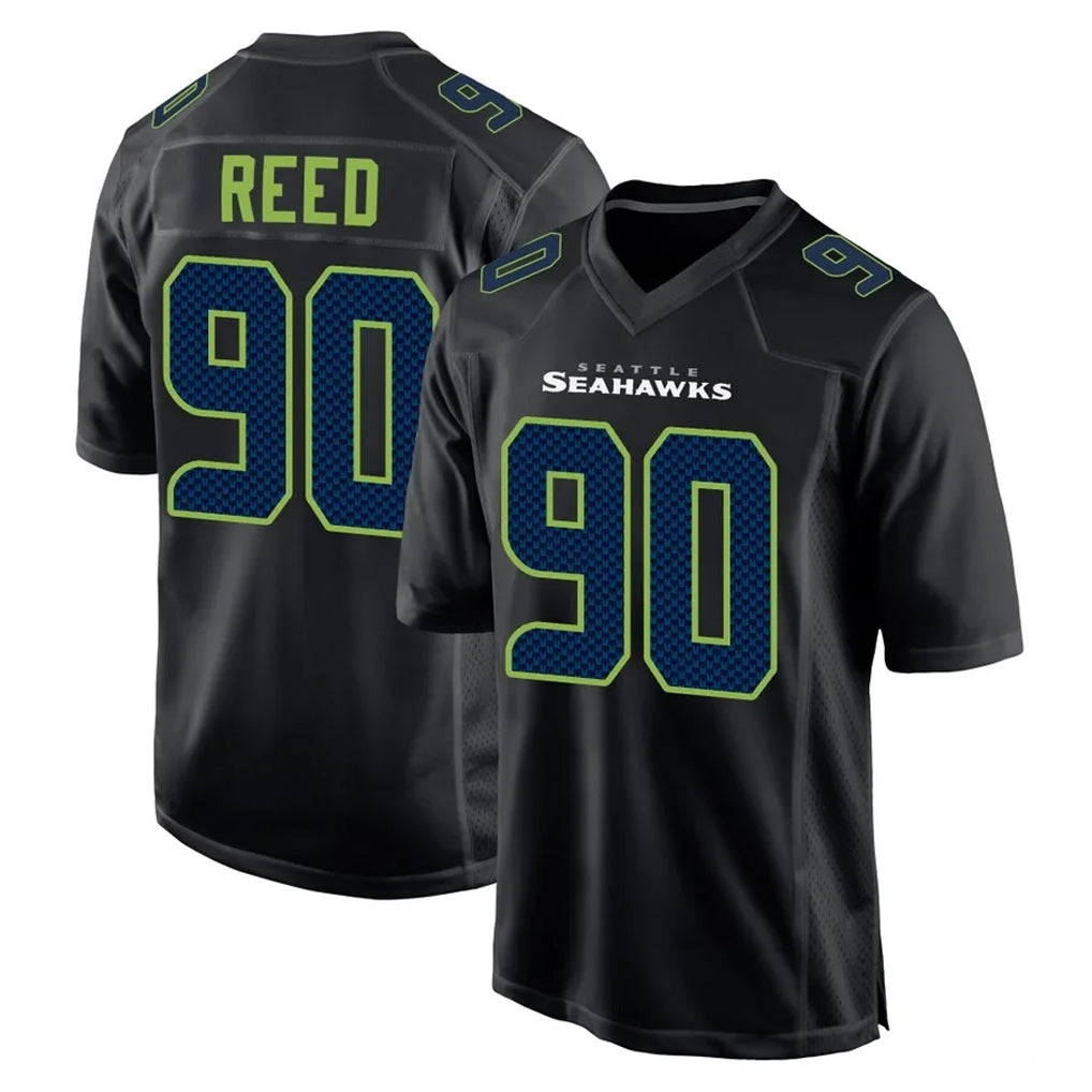 Parkc S.Seahawks #90 Jarran Reed Player Black Limited Fashion Home Game Stitched Jerseys