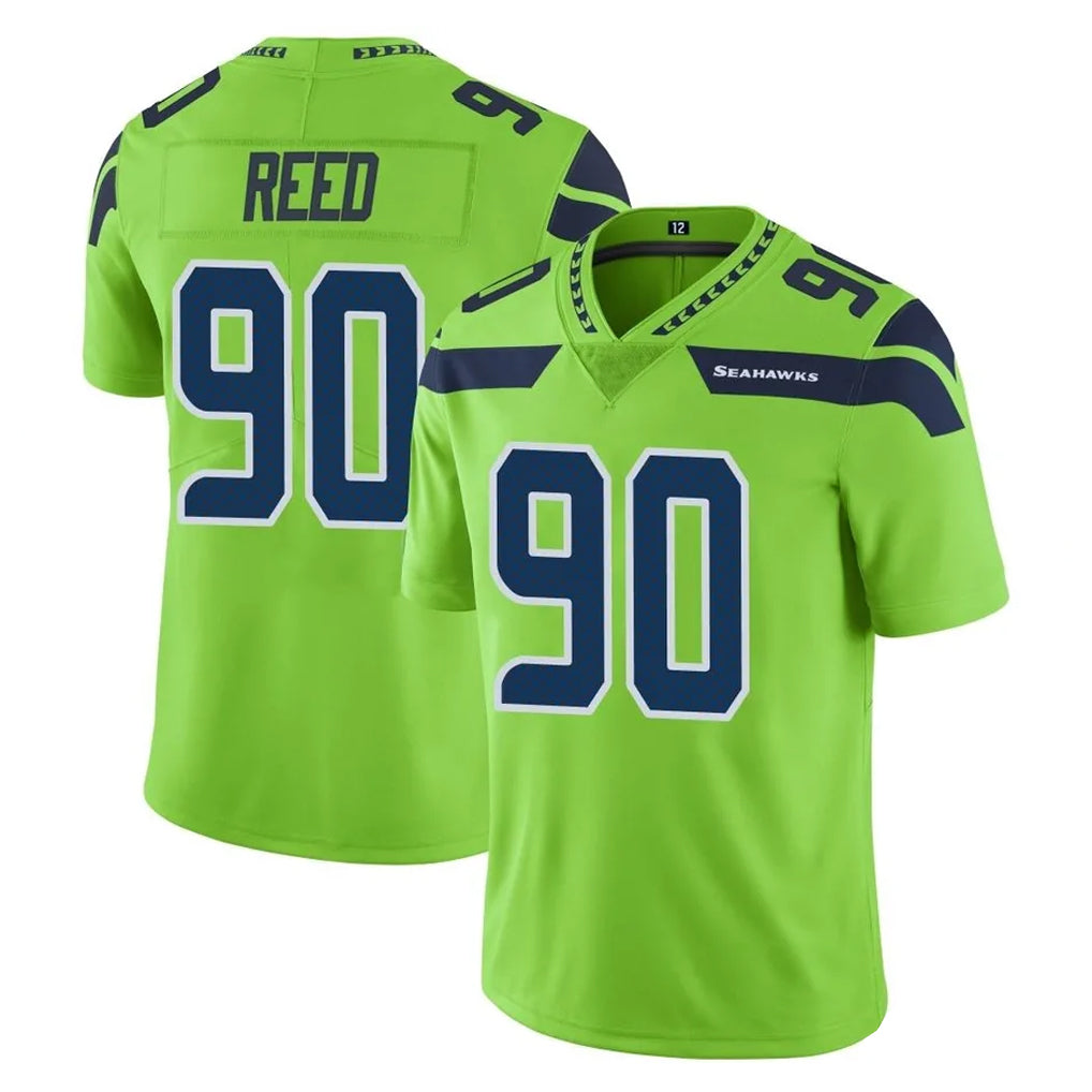Parkc S.Seahawks #90 Jarran Reed Player Green Limited Color Rush Home Game Stitched Jerseys