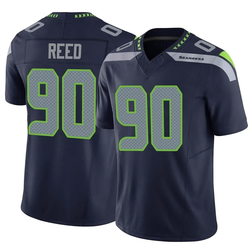 Parkc S.Seahawks #90 Jarran Reed Player Navy Limited Vapor F.U.S.E. Home Game Stitched Jerseys