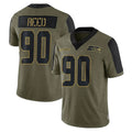 Parkc S.Seahawks #90 Jarran Reed Player Olive Salute To Service Limited Game Stitched Jerseys