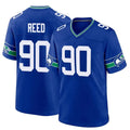 Parkc S.Seahawks #90 Jarran Reed Player Royal Throwback Home Game Stitched Jerseys