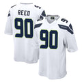 Parkc S.Seahawks #90 Jarran Reed Player White Home Game Stitched Jerseys