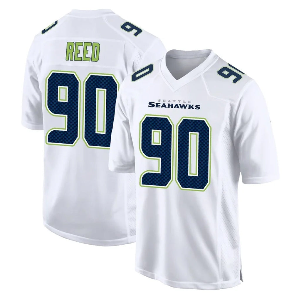 Parkc S.Seahawks #90 Jarran Reed Player White Tundra Fashion Home Game Stitched Jerseys