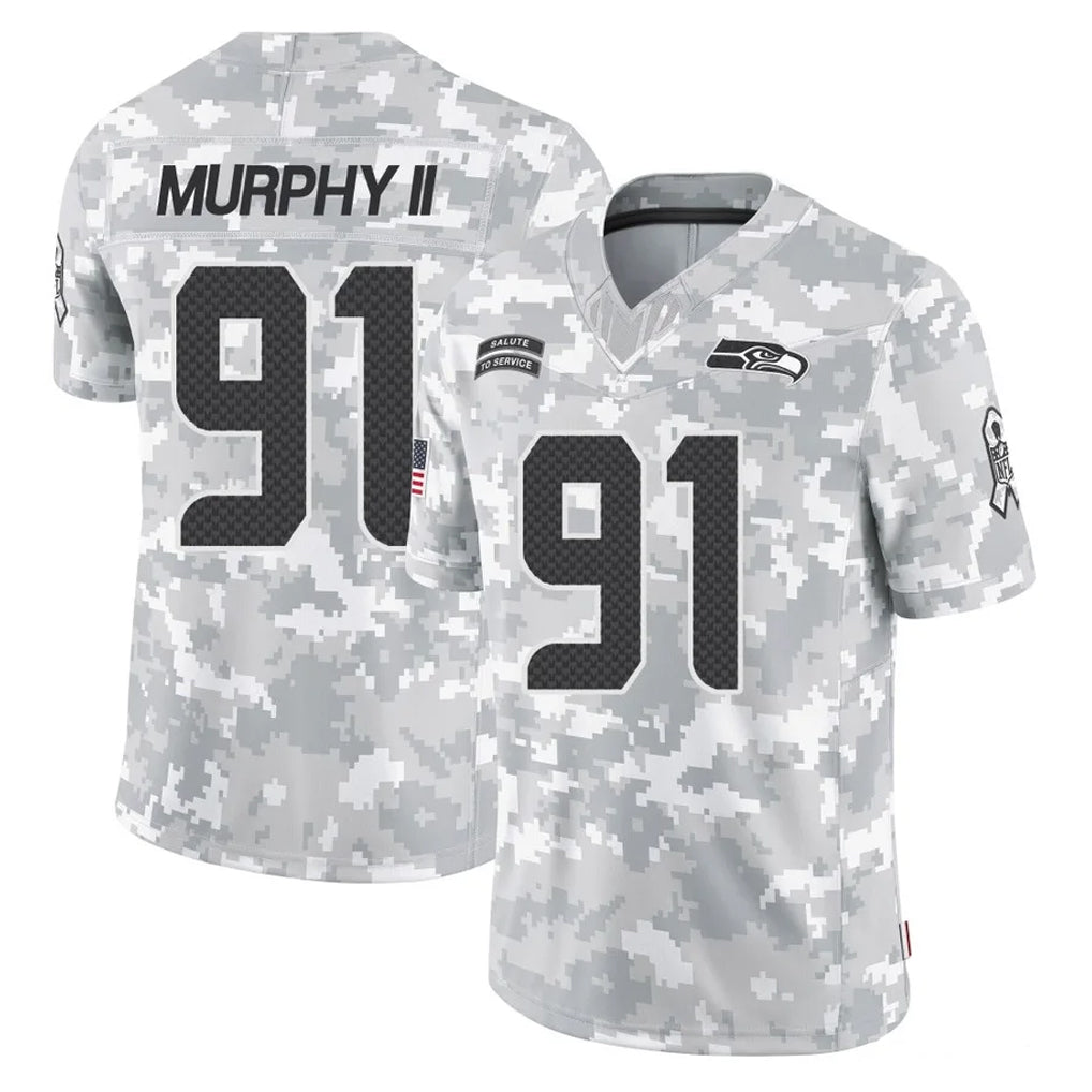 Parkc S.Seahawks #91 Byron Murphy II Player Arctic Camo Limited Salute To Service Home Game Stitched Jerseys