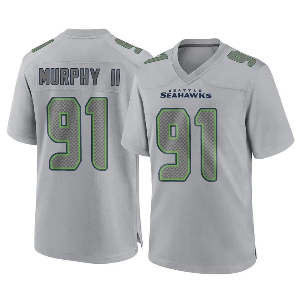 Parkc S.Seahawks #91 Byron Murphy II Player Gray Atmosphere Fashion Home Game Stitched Jerseys