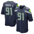 Parkc S.Seahawks #91 Byron Murphy II Player Navy Home Game Stitched Jerseys