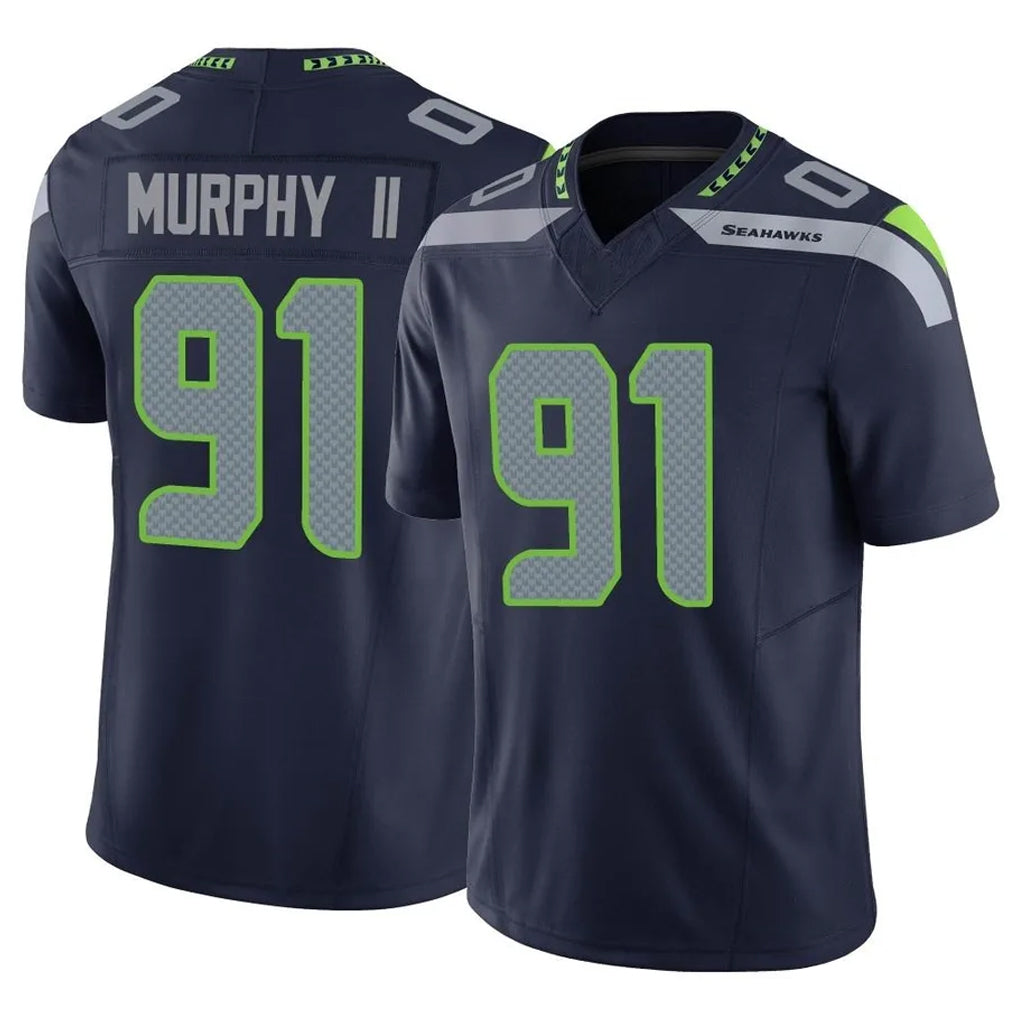 Parkc S.Seahawks #91 Byron Murphy II Player Navy Limited Vapor F.U.S.E. Home Game Stitched Jerseys