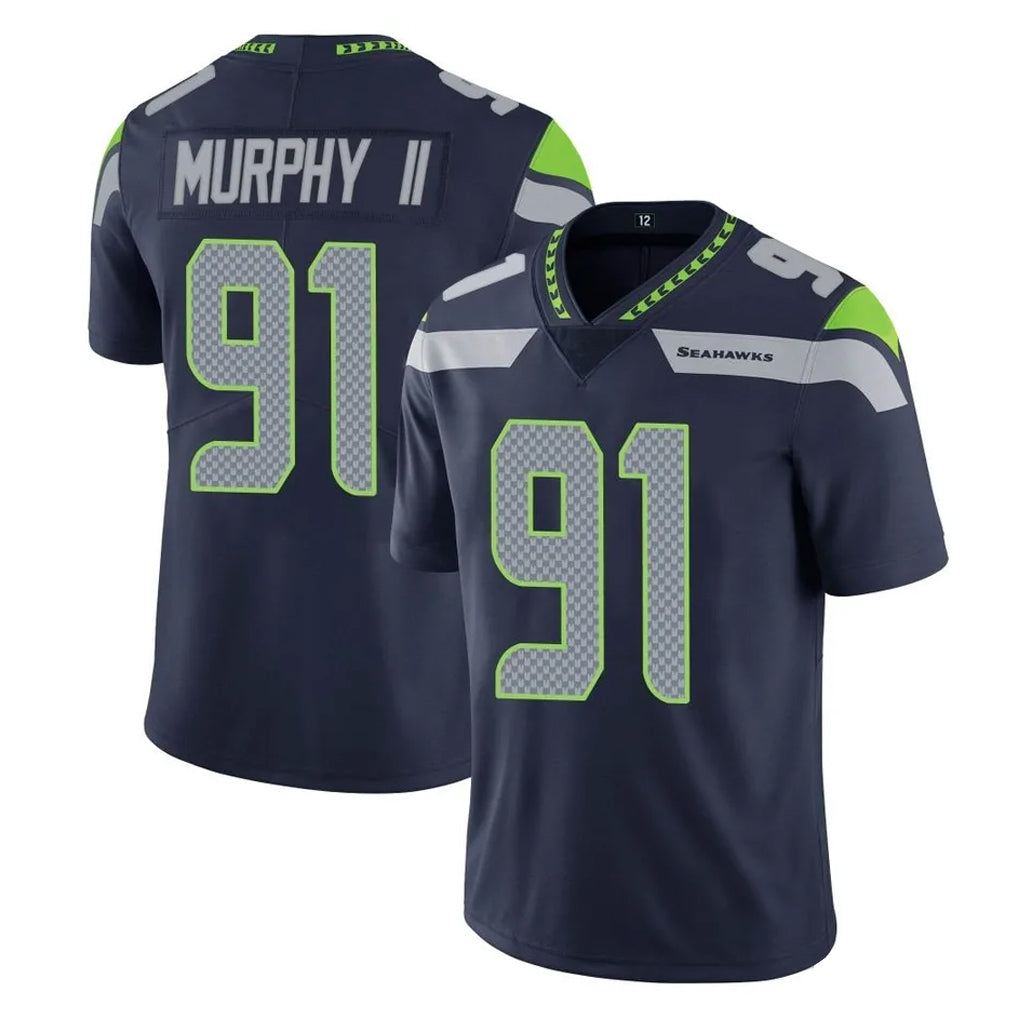 Parkc S.Seahawks #91 Byron Murphy II Player Navy Limited Vapor Untouchable Home Game Stitched Jerseys