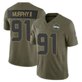 Parkc S.Seahawks #91 Byron Murphy II Player Olive 2025 Salute To Service Limited Home Game Stitched Jerseys