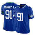 Parkc S.Seahawks #91 Byron Murphy II Player Royal Limited Throwback Vapor F.U.S.E. Home Game Stitched Jerseys