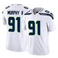 Parkc S.Seahawks #91 Byron Murphy II Player White Limited Vapor F.U.S.E. Home Game Stitched Jerseys