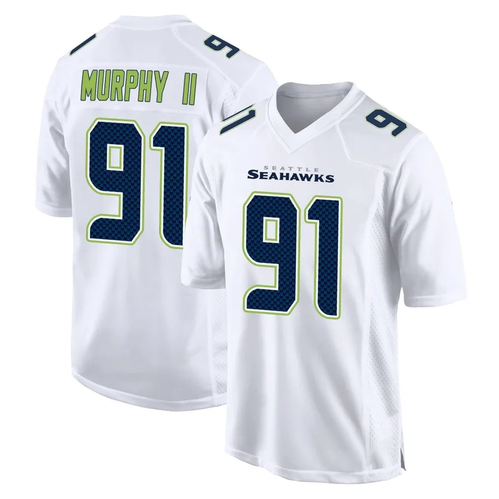 Parkc S.Seahawks #91 Byron Murphy II Player White Tundra Fashion Home Game Stitched Jerseys