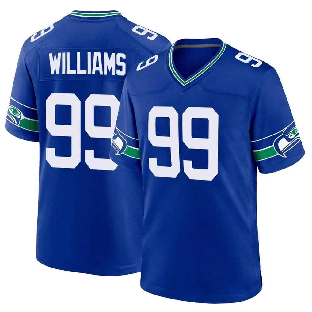 Parkc S.Seahawks #99 Leonard Williams Player Royal Throwback Home Game Stitched Jerseys