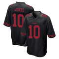 Parkc SF.49ers #10 Mac Jones Player Black Alternate Home Game Stitched Jerseys