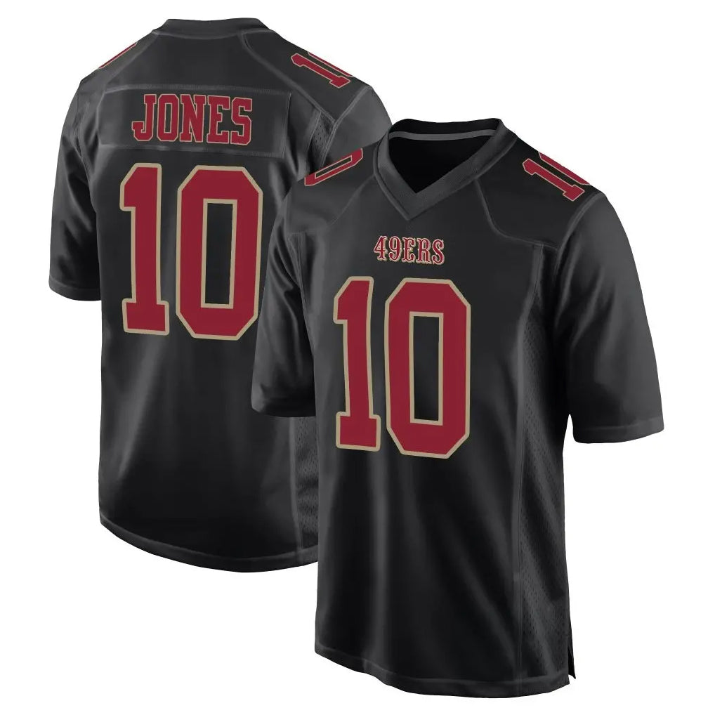 Parkc SF.49ers #10 Mac Jones Player Black Fashion Home Game Stitched Jerseys