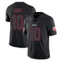Parkc SF.49ers #10 Mac Jones Player Black Impact Limited Home Game Stitched Jerseys