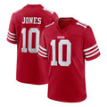 Parkc SF.49ers #10 Mac Jones Player Red Game Home Stitched Jerseys