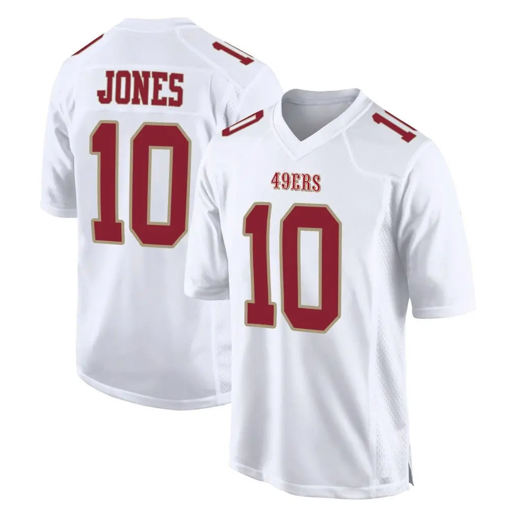 Parkc SF.49ers #10 Mac Jones Player White Fashion Home Game Stitched Jerseys
