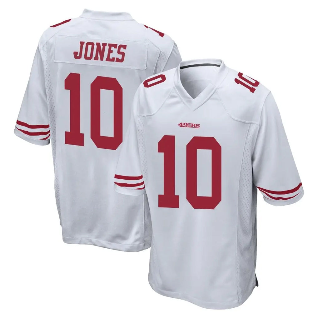 Parkc SF.49ers #10 Mac Jones Player White Home Game Stitched Jerseys