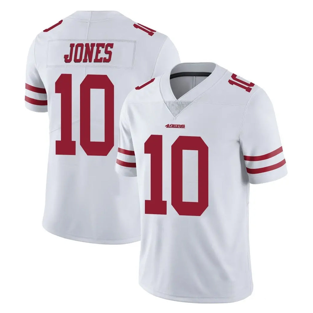 Parkc SF.49ers #10 Mac Jones Player White Limited Vapor Untouchable Home Game Stitched Jerseys