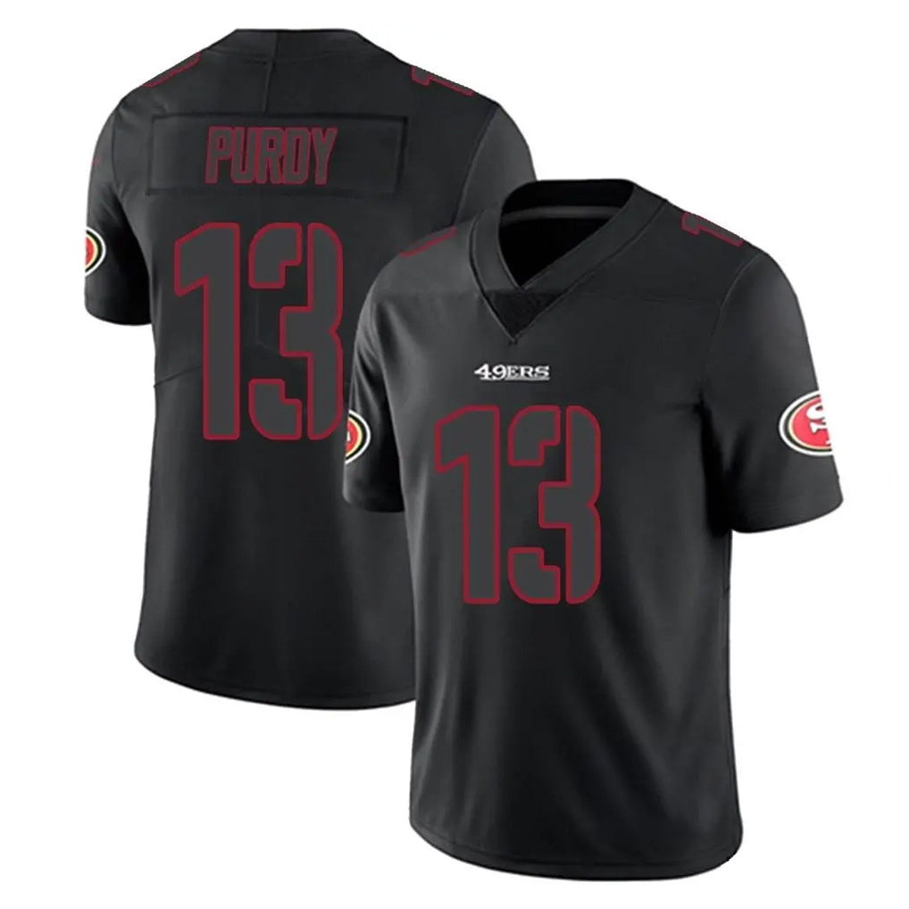 Parkc SF.49ers #13 Brock Purdy Player Black Impact Limited Home Game Stitched Jerseys