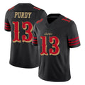 Parkc SF.49ers #13 Brock Purdy Player Black Limited Rivalries Collection Home Game Stitched Jerseys