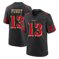 Parkc SF.49ers #13 Brock Purdy Player Black Rivalries Collection Home Game Stitched Jerseys