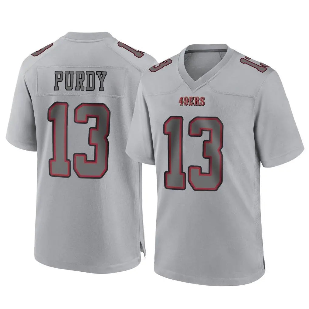 Parkc SF.49ers #13 Brock Purdy Player Gray Atmosphere Fashion Home Game Stitched Jerseys