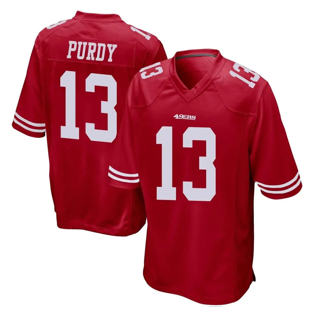 Parkc SF.49ers #13 Brock Purdy Player Red Home Game Stitched Jerseys
